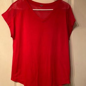 Red workout tee